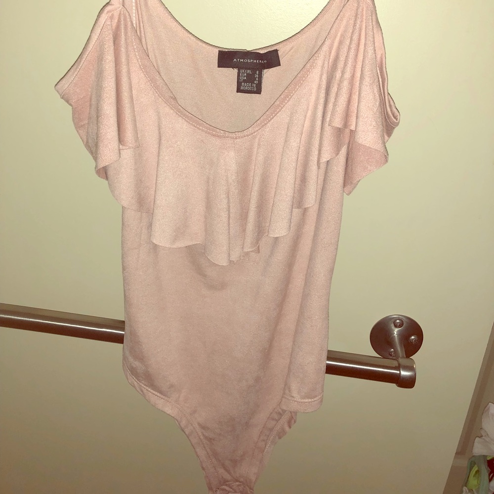 Pink Ruffle Body Suit